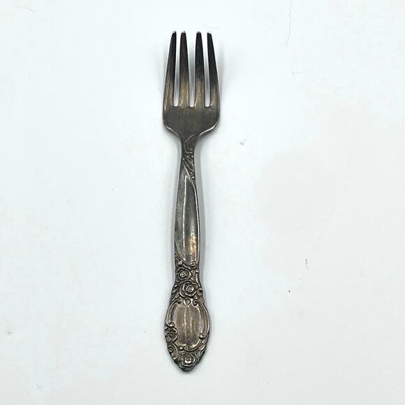 Oneida Community Silverplate 1950 Evening Star Infant Baby Fork 4 3/4" - Picture 1 of 7